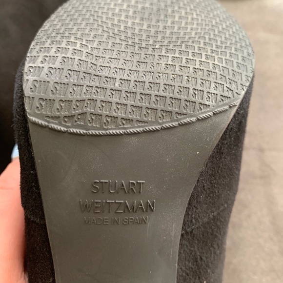 Stuart Weitzman Black Knee High Boot Heels Sz 11 - Picture 3 of 5